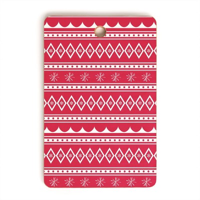 CraftBelly Retro Holiday Red Cutting Board Rectangle -Deny Designs
