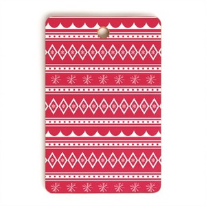 CraftBelly Retro Holiday Red Cutting Board Rectangle -Deny Designs - 1 of 3