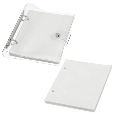 Unique Bargains Loose-Leaf Waterproof Refillable Double-Sided Photo Album with 100 Pockets 1 Pc