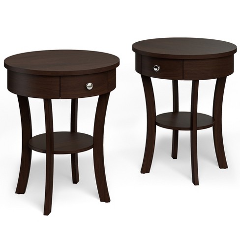 Small espresso deals end table