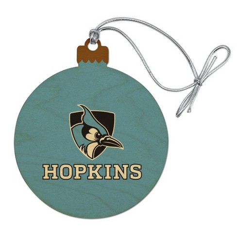 Johns Hopkins University Primary Logo Wood Christmas Tree Holiday Ornament - image 1 of 4