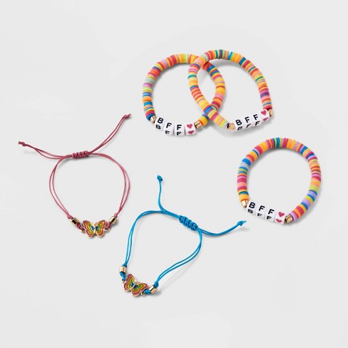 Girls' 2pk Heart Beaded Necklace And Bracelet Set - Cat & Jack™ : Target