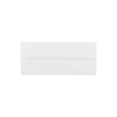 JAM Paper #10 Business Strathmore Envelopes 4.125 x 9.5 Bright White Wove Bulk 500/Box (64933H)
