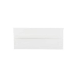 JAM Paper #10 Business Strathmore Envelopes 4.125 x 9.5 Bright White Wove Bulk 500/Box (64933H) - 1 of 4
