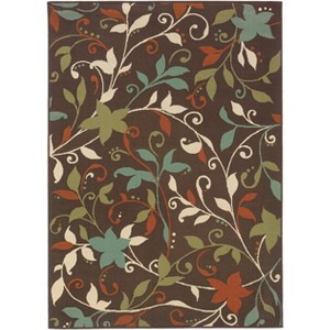 Oriental Weavers Montego 967X6 Brown/ Green Indoor/Outdoor Area Rug - 3'7" x 5'6" - 1 of 2