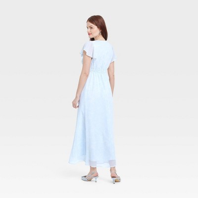 Women Dolman Short Sleeve Maxi A-Line Dress – A