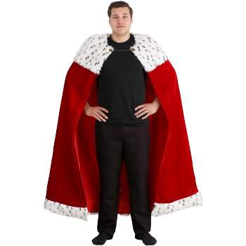 HalloweenCostumes.com   Adult's Long Royal Cape Accessory, Black/White/Red
