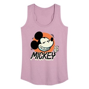 Women's - Disney - Mickey Peace Graphic Racerback Tank - 1 of 4
