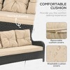 3-Seater Outdoor Sofa w/ 4" Thick Cushions, Outdoor Couch - 4 of 4