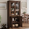 COZONY Tall Kitchen Pantry Cabinet, Farmhouse Wood Storage Cabinet with 4 Doors & Adjustable Shelves, 70" Large Organizer - 4 of 4