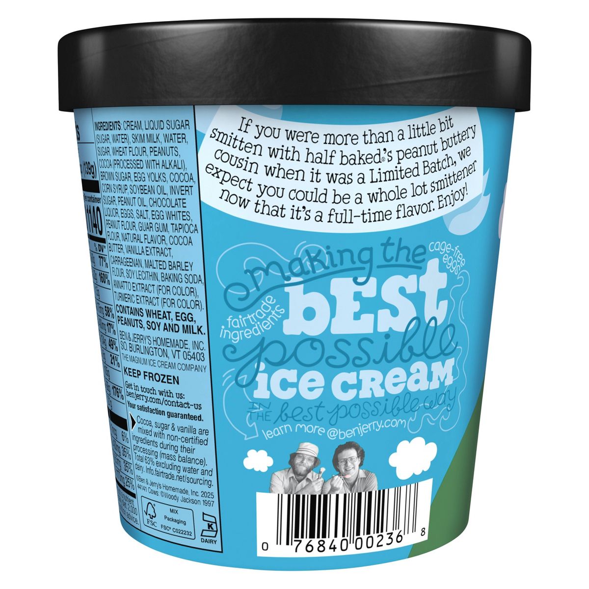 Ben & Jerry's Peanut Butter Half Baked Chocolate & Peanut Butter Ice Cream - 1pt - thumbnail 2