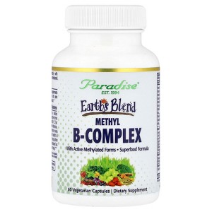 Paradise Herbs Earth's Blend, Methyl B-Complex, 60 Vegetarian Capsules - 1 of 3