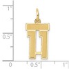 Black Bow Jewelry 14k Yellow Gold, Jersey Collection, Small Number 11 Pendant - 4 of 4