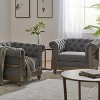 Christopher Knight Home Voll Chesterfield Fabric Tufted Club Chairs with Nailhead Trim (Set of 2) - 2 of 4