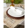 DII Variegated Fringe Placemat Set 6 Piece, Taupe, 13x19" - 4 of 4