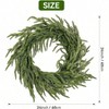 24 inch Norfolk Pine Wreath Front Door Real Artificial Green Wreath Realistic Holiday Decoration Home Decor - 3 of 4