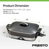 Presto Electric Skillet with Tempered Glass Lid, Nonstick Foldaway Kitchen Appliance, Electric Pot for Cooking, 16 Inch, Black - 3 of 4