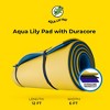 Aqua Lily Pad Floating Mat with Duracore, Foam Lake Pool Water Float with 3 Layer Construction for Outdoor Swimming, 6’ x 12’, Yellow/Blue - 2 of 4