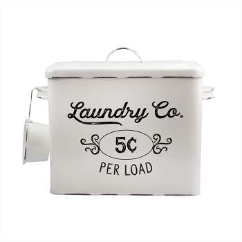 Metal Laundry Powder Container w/ Scoop