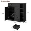 42" Shoe Storage Cabinet with Doors & Drawers, 4-Tier Shoe Rack Organizer with Adjustable Shelves & Stable Base for Entryway or Front Door - 2 of 4