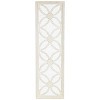 Olivia & May 44"x13" Wooden Floral Panel Wall Decor with Cutout Metal Backing and Beaded Frame White: Modern Botanical Art - 2 of 4