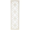 Olivia & May 44"x13" Wooden Floral Panel Wall Decor with Cutout Metal Backing and Beaded Frame White: Modern Botanical Art - image 2 of 4