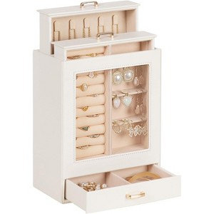 Jewelry Organizer Jewelry Box for Necklaces Rings Earrings Gift Bracelets Storage Case - 1 of 4