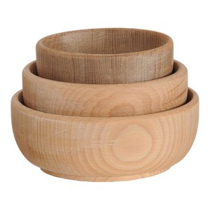 Cosy Wooden Nesting Bowls - Set of 3 - 1 of 4