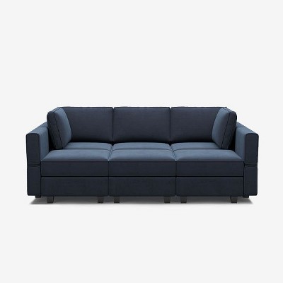 Belffin Modular Velvet Sleeper Sofa with Storage Seat (6 Seats + 7 Sides)