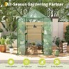 Mini Walk-in Transparent Greenhouse with PE Cover and Anchor, 3 Tiers 4 Shelves Plant Garden for Indoor Backyard Outside - 2 of 4