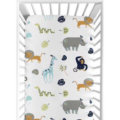 Sweet Jojo Designs Mod Jungle Fitted Crib Sheet