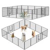 FURNIinspire Pet Crates and Houses Secure Portable Pet Fence, Pet Exercise Pen for Outdoor, for Outdoor Adventures Home Use, Black, 32"*32"*32" - 3 of 4