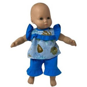 Doll Clothes Superstore Sea Print Pants Fit 15-16 Inch Baby Dolls - 1 of 4