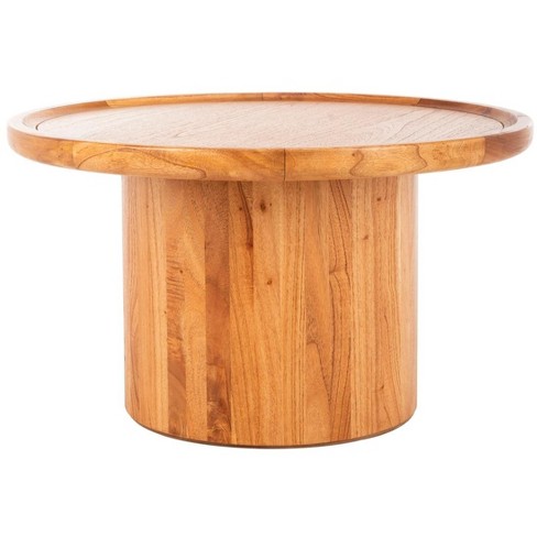 SAFAVIEH Flyte Rustic Wood Oval Coffee Table, Natural