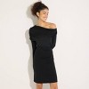 Women's Off-Shoulder Draped Dress - Wild Fable™ Black - 3 of 3