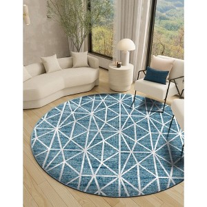 Unique Loom    Matrix Trellis Geometric Area Rug - 1 of 4