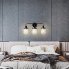 GreenEver 3-Light Modern Sconce, Clear Glass Shade, Industrial Fixture for Bathroom, Living Room, Bedroom, Kitchen, E26 Socket [No Bulb] - 3 of 4
