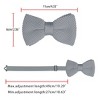 INSPIRE CHIC Men's Pre-Tied Adjustable Strap Solid Color Knitted Bow Ties - 3 of 4