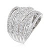 Ross-Simons 2.00 ct. t.w. Round and Baguette Diamond Highway Ring in Sterling Silver - 3 of 4