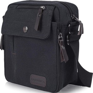 Generic Canvas Messenger bag, Vintage Shoulder Bag Small Crossbody Bag Travel Bag for Men and Women - 1 of 4