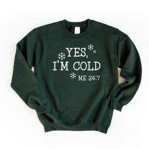 Simply Sage Market Women's Graphic Sweatshirt Yes I'm Cold - 1 of 3