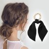 Unique Bargains Cute Heart Shaped Rhinestones Bow Hair Elastic Band 1 Pc - 2 of 4