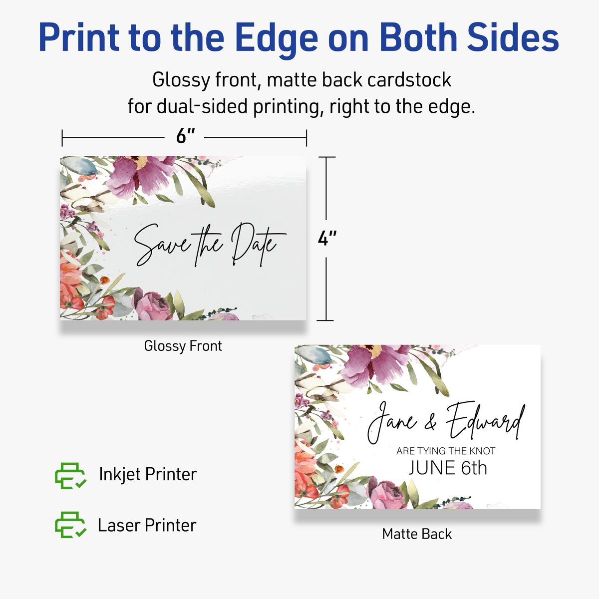 Avery Glossy White Postcards, 4" x 6" Rectangle - thumbnail 6