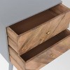 Aldape 2 Drawer Cabinet Natural - Christopher Knight Home: Mid-Century Modern Mango Wood Storage - image 3 of 4