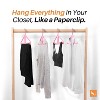 Kangaroo Hangers 10pk Original Clothes Hangers Pink - 3 of 4