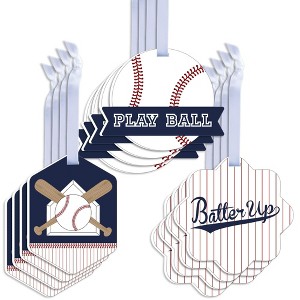 Big Dot of Happiness Batter Up - Baseball - Assorted Hanging Baby Shower or Birthday Party Favor Tags - Gift Tag Toppers - Set of 12 - 1 of 4