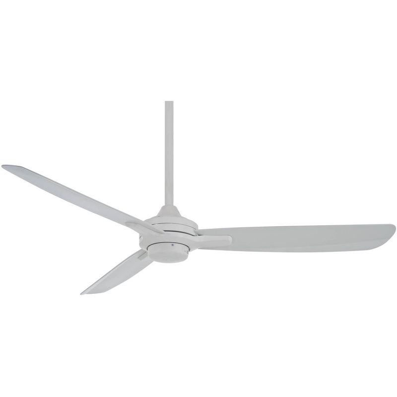 52" Minka Aire Modern 3 Blade Indoor Ceiling Fan Flat White for Living Room Kitchen Bedroom Family Dining House Home Office, 1 of 6