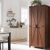 OKD 72" Farmhouse Decorative Storage Cabinets w/Hanging Rod & Adjustable Shelves - 2 of 3