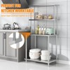 Stainless Steel Overshelf Shelves for Work & Prep Table, 2 Tier Double Deck Overshelf with Adjustable Shelf, Commercial Countertop Shelf - 4 of 4