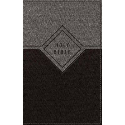 Niv, Premium Gift Bible, Leathersoft, Black/Gray, Red Letter Edition, Indexed, Comfort Print - by  Zondervan (Leather Bound)